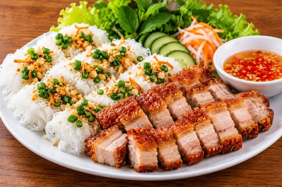 Bánh Hỏi Heo Quay (Roasted Pork over Vermicelli)